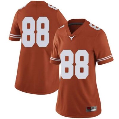 Texas Longhorns Women's #88 Kai Jarmon Limited Orange College Football Jersey CZJ47P3A