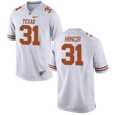 Texas Longhorns Men's #31 Kyle Hrncir Game White College Football Jersey THX84P3H