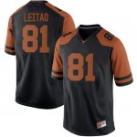 Texas Longhorns Men's #81 Reese Leitao Game Black College Football Jersey NJQ64P8X