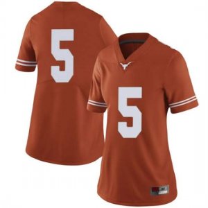 Texas Longhorns Women's #5 Tre Watson Limited Orange College Football Jersey ZYV21P4K