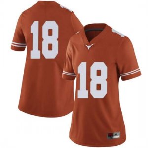 Texas Longhorns Women's #18 Tremayne Prudhomme Limited Orange College Football Jersey EKS17P2S