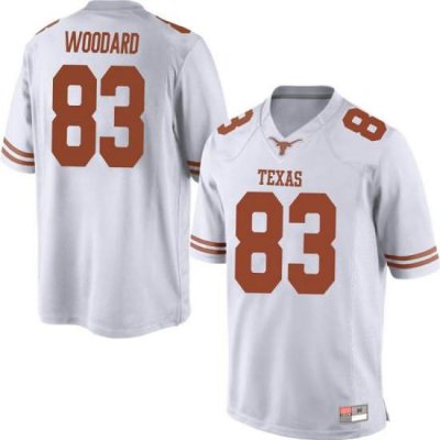 Texas Longhorns Men's #83 Al'Vonte Woodard Replica White College Football Jersey RUJ82P6X