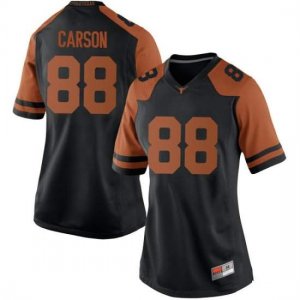 Texas Longhorns Women's #88 Daniel Carson Game Black College Football Jersey CDZ48P3Y