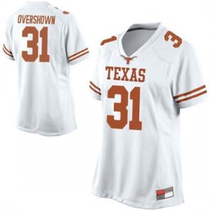 Texas Longhorns Women's #31 DeMarvion Overshown Game White College Football Jersey LWK86P2B