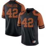 Texas Longhorns Men's #42 Femi Yemi-Ese Replica Black College Football Jersey USG73P1F