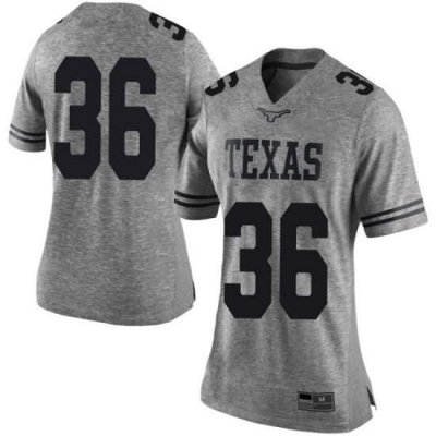 Texas Longhorns Women's #36 Kamari Williams Limited Gray College Football Jersey QPJ03P4D