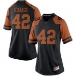 Texas Longhorns Women's #42 Marqez Bimage Replica Black College Football Jersey KXB82P0E