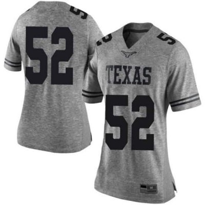 Texas Longhorns Women's #52 Samuel Cosmi Limited Gray College Football Jersey IZE78P2E