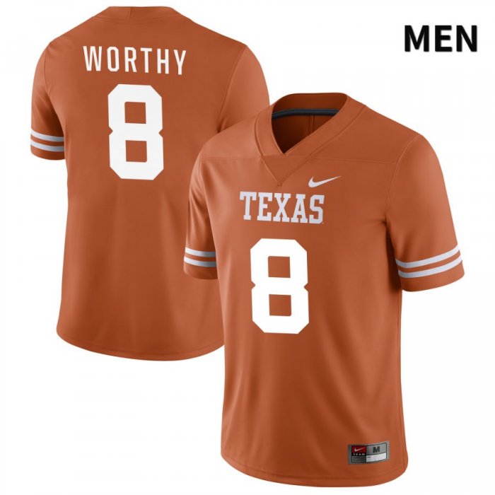 2022TLNIL/Texas Longhorns Mens 8 Xavier Worthy Authentic Orange NIL ...