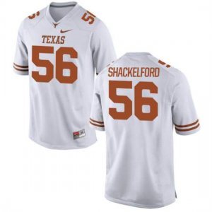Texas Longhorns Youth #56 Zach Shackelford Replica White College Football Jersey BQL03P0C
