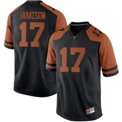 Texas Longhorns Men's #17 D'Shawn Jamison Game Black College Football Jersey MAV01P4H