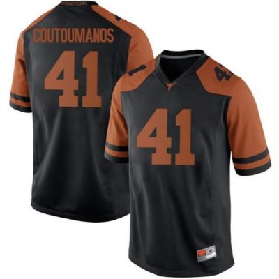 Texas Longhorns Men's #41 Hank Coutoumanos Game Black College Football Jersey NHH55P0H