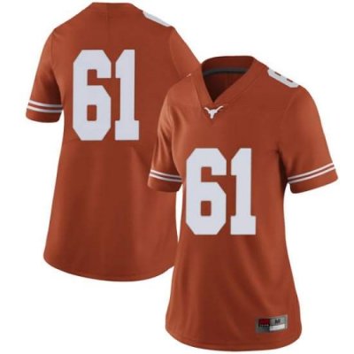 Texas Longhorns Women's #61 Ishan Rison Limited Orange College Football Jersey RBC44P0Z