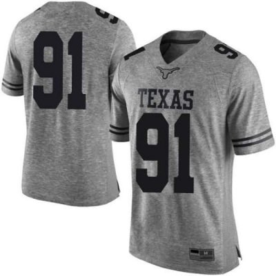 Texas Longhorns Men's #91 Jamari Chisholm Limited Gray College Football Jersey HPK44P6D