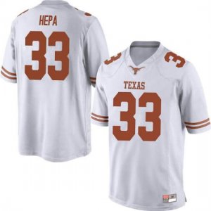 Texas Longhorns Men's #33 Kamaka Hepa Game White College Football Jersey GJJ68P0L