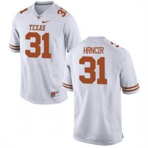 Texas Longhorns Men's #31 Kyle Hrncir Limited White College Football Jersey CSZ62P4Z