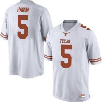 Texas Longhorns Men's #5 Royce Hamm Jr. Replica White College Football Jersey NKV57P5U