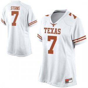 Texas Longhorns Women's #7 Caden Sterns Replica White College Football Jersey NEI28P5P