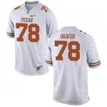 Texas Longhorns Women's #78 Denzel Okafor Game White College Football Jersey PKG10P6K