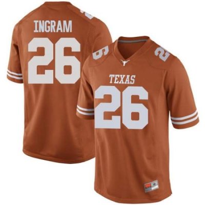 Texas Longhorns Men's #26 Keaontay Ingram Replica Orange College Football Jersey IAZ56P4L