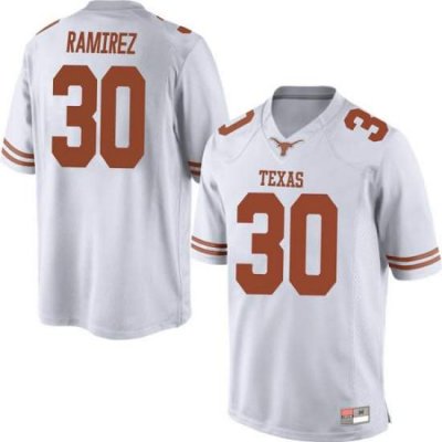 Texas Longhorns Men's #30 Mason Ramirez Game White College Football Jersey PKH33P5D