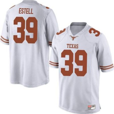 Texas Longhorns Men's #39 Montrell Estell Game White College Football Jersey PGE85P1H