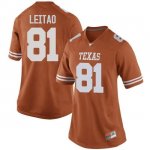 Texas Longhorns Women's #81 Reese Leitao Game Orange College Football Jersey NYA63P2D