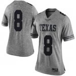 Texas Longhorns Women's #8 Ryan Bujcevski Limited Gray College Football Jersey XNJ37P5H