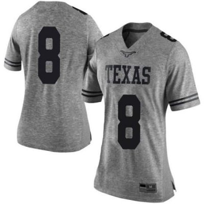 Texas Longhorns Women's #8 Casey Thompson Limited Gray College Football Jersey QDV48P4E