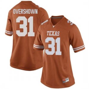 Texas Longhorns Women's #31 DeMarvion Overshown Game Orange College Football Jersey ROX87P8F