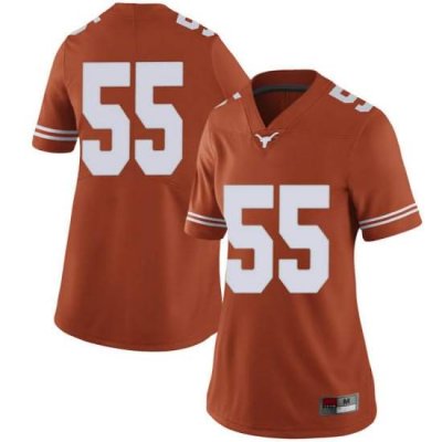 Texas Longhorns Women's #55 Elijah Mitrou-Long Limited Orange College Football Jersey ATG66P0E