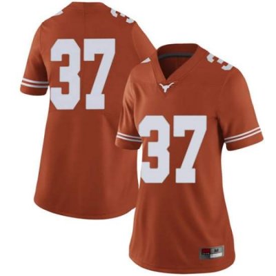 Texas Longhorns Women's #37 Michael Williams Limited Orange College Football Jersey PMC65P3V