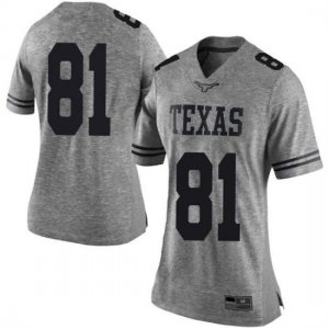 Texas Longhorns Women's #81 Reese Leitao Limited Gray College Football Jersey MTB80P8A