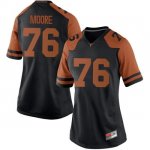 Texas Longhorns Women's #76 Reese Moore Game Black College Football Jersey PHI08P8Z