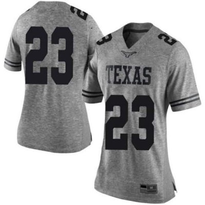 Texas Longhorns Women's #23 Jarrett Smith Limited Gray College Football Jersey CNT10P7N