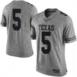 Texas Longhorns Men's #5 Tre Watson Limited Gray College Football Jersey BQK37P8V