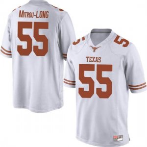 Texas Longhorns Men's #55 Elijah Mitrou-Long Game White College Football Jersey WIM11P2O