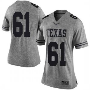 Texas Longhorns Women's #61 Ishan Rison Limited Gray College Football Jersey ILR75P6Q