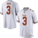 Texas Longhorns Men's #3 Jalen Green Replica White College Football Jersey GSZ61P6Y