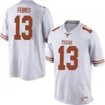 Texas Longhorns Men's #13 Jase Febres Game White College Football Jersey ZUT28P5V