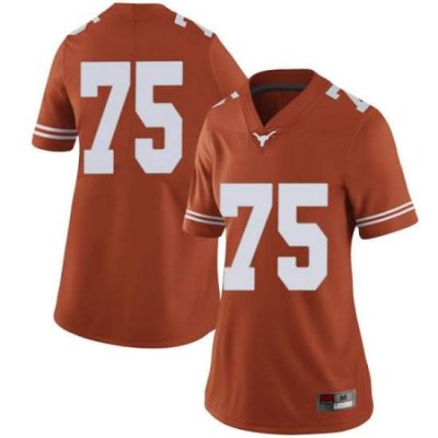 Texas Longhorns Women's #75 Junior Angilau Limited Orange College Football Jersey EDN16P0N