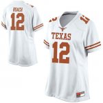 Texas Longhorns Women's #12 Kerwin Roach II Replica White College Football Jersey SSX02P3M