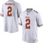 Texas Longhorns Men's #2 Matt Coleman III Game White College Football Jersey UTH40P3O