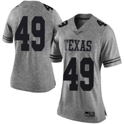 Texas Longhorns Women's #49 Ta'Quon Graham Limited Gray College Football Jersey YJE87P7O
