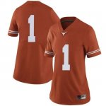 Texas Longhorns Women's #1 Andrew Jones Limited Orange College Football Jersey ADN22P7X