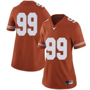 Texas Longhorns Women's #99 Keondre Coburn Limited Orange College Football Jersey WUA86P8I