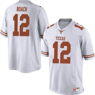 Texas Longhorns Men's #12 Kerwin Roach II Game White College Football Jersey MDO58P6T