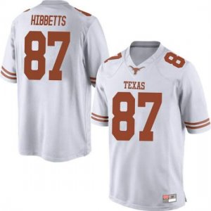 Texas Longhorns Men's #87 Austin Hibbetts Replica White College Football Jersey CYB02P2U