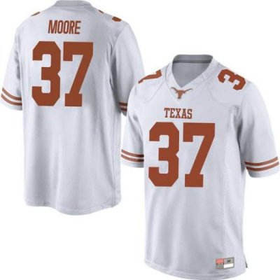 Texas Longhorns Men's #37 Chase Moore Game White College Football Jersey JVA70P2E