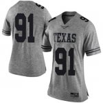 Texas Longhorns Women's #91 Jamari Chisholm Limited Gray College Football Jersey CFI88P5I